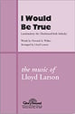 I Would Be True SATB choral sheet music cover